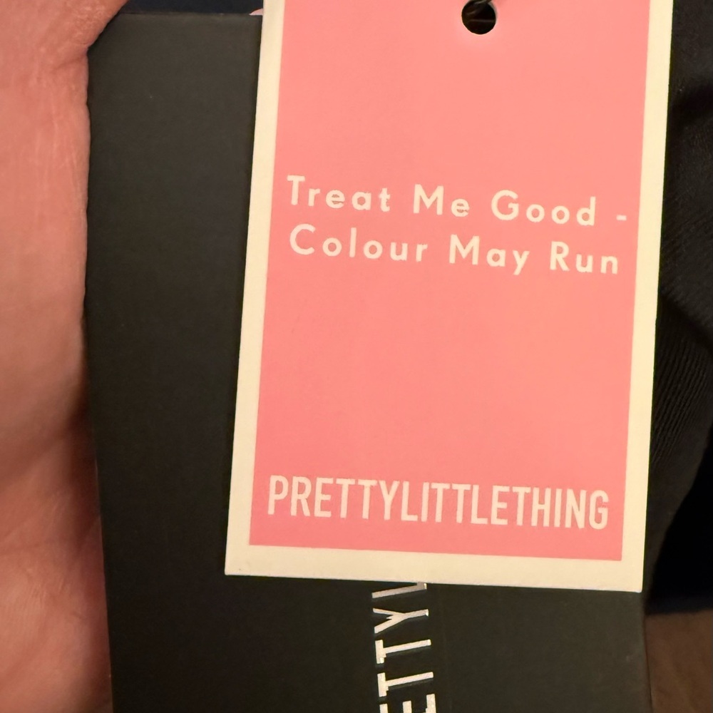 Pretty Little Things Black Side Ruched Midi Skirt US 22/ UK 26 New - Picture 4 of 10